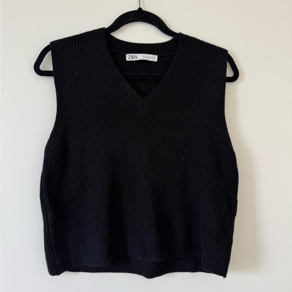 Zara Black Sweater Vest